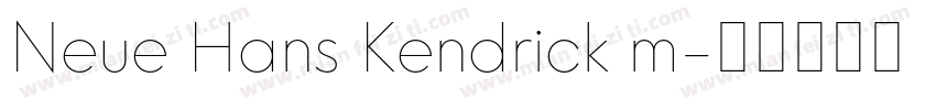 Neue Hans Kendrick m字体转换